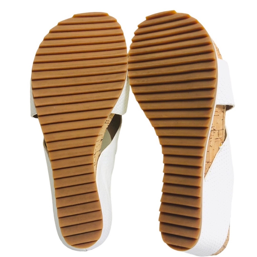 Donald J. Pliner White Cork Wedge Sandals - Picture 9 of 9